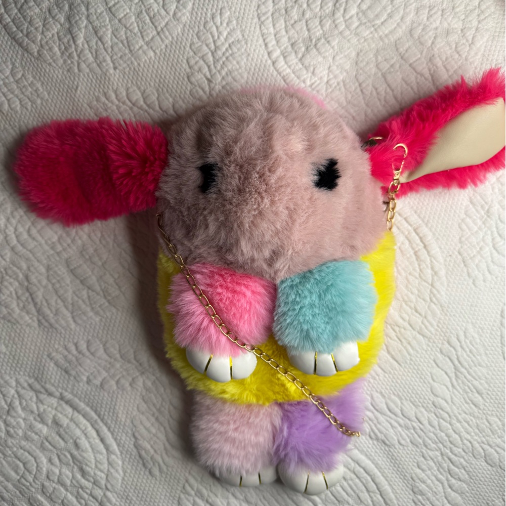 Colorful Plush Bunny Bag for Kids